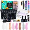 Kastiny Nail Extension Kit, Startovací sada 8 barev Poly Gel na nehty s UV lampou
