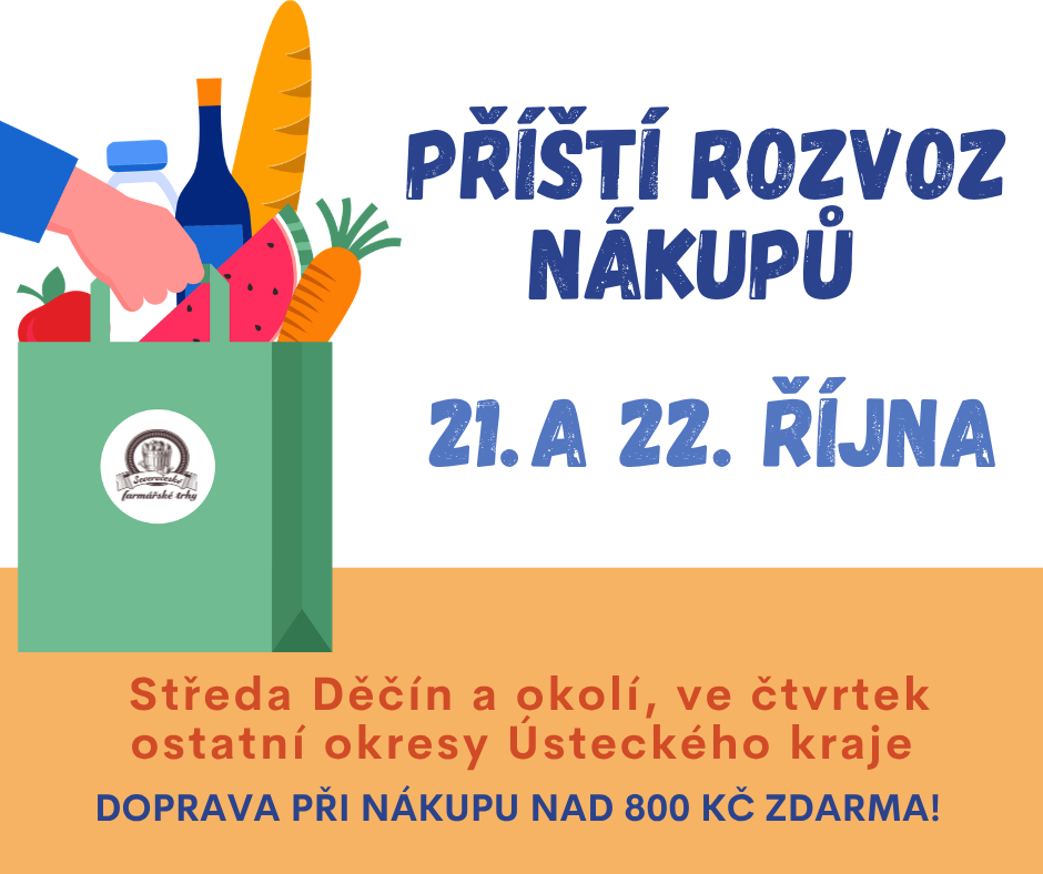 Nejbližší rozvoz bude 21. a 22. 10.
