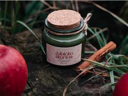 Sójová sviečka - jabĺčko a škorica