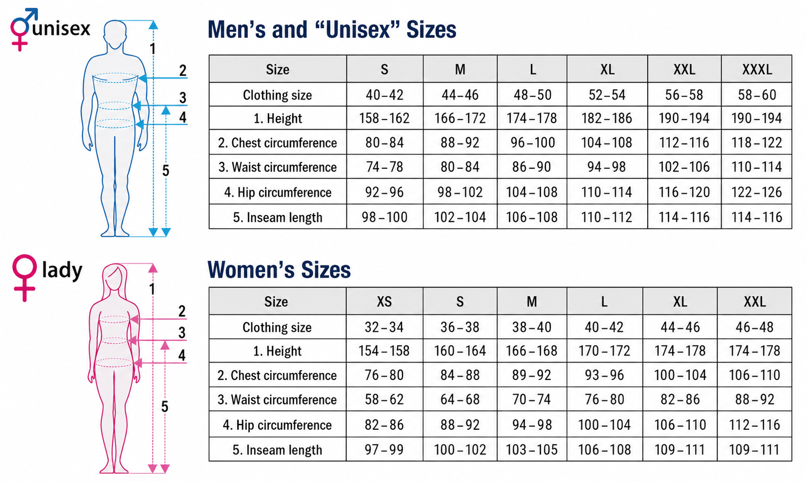 Warmpeace_size_chart