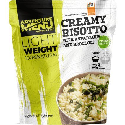 Adventure Menu Creamy Risotto with Asparagus and Broccoli