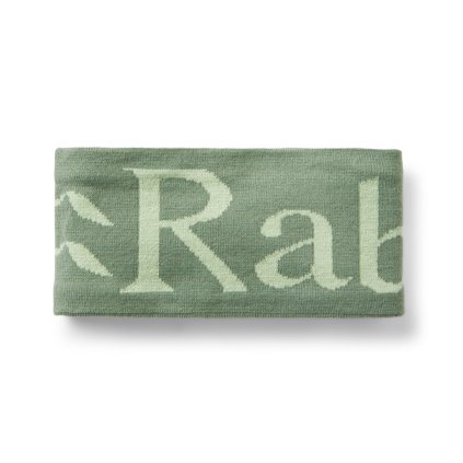 Rab Knitted Logo Headband DarkFigGreen FigGreen QAB 40 DFF
