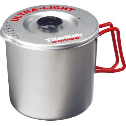 Evernew Ultra Light Pasta Pot 1 L Titanium Pot (ECA548)