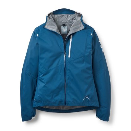 Damska nepromokava bunda Rab Downpour Trail Light Jacket TempestBlue