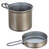 Evernew Non Stick Deep Pot Titanium Pot with Pan 0.9 L + 0.25 L (ECA402)