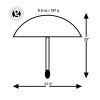 Gossamer Gear Lightrek Hiking Chrome Umbrella