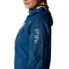 Damska nepromokava bunda Rab Downpour Trail Light Jacket TempestBlue