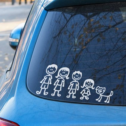 Otec Mama Syn Dcéra Pes ľavá