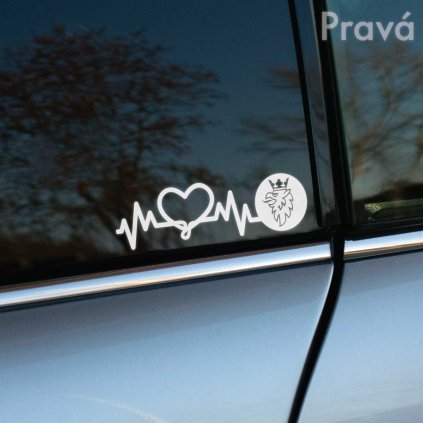 Biela nálepka na zadnom okne auta Saab s motívom srdca prepojeného s krivkou EKG a logom automobilky na pravej strane. Tento elegantný dizajn zdôrazňuje lásku k autám značky Saab a pridáva vášmu vozidlu osobitý štýl. Perfektná voľba pre nadšencov značky Saab, ktorí chcú svojmu autu dodať jedinečný vzhľad a vyjadriť svoju vášeň pre túto automobilku.