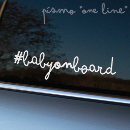 Hashtag BabyOnBoard One Line