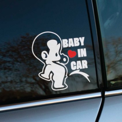 Baby in Car White