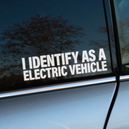 Nálepka I Identify As A Electric Vehicle
