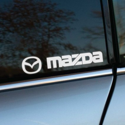 Nálepka Mazda Logo a Text