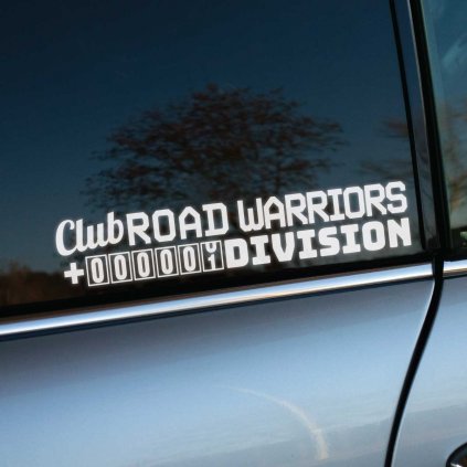 Nálepka Club Road Warriors New Car Division Wide