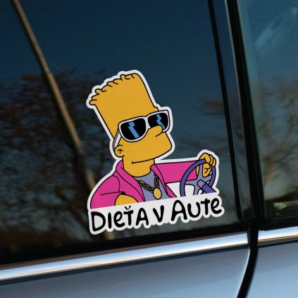 Bart za volantom Dieťa v aute