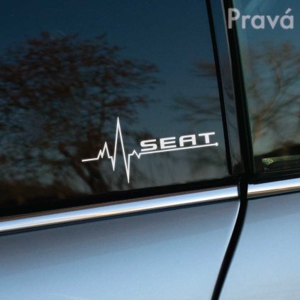 Nálepka na auto značky Seat s motívom EKG línie je nalepená na okne sivého automobilu. Tento štýlový dizajn pridáva vozidlu jedinečný a moderný vzhľad, ktorý určite zaujme. Perfektná pre majiteľov Seat, ktorí chcú vyjadriť svoju vášeň pre túto značku a zároveň pridať svojmu autu osobitý dotyk. Samolepky na auto sú skvelým spôsobom, ako zvýrazniť individualitu vozidla a vyniknúť na cestách.