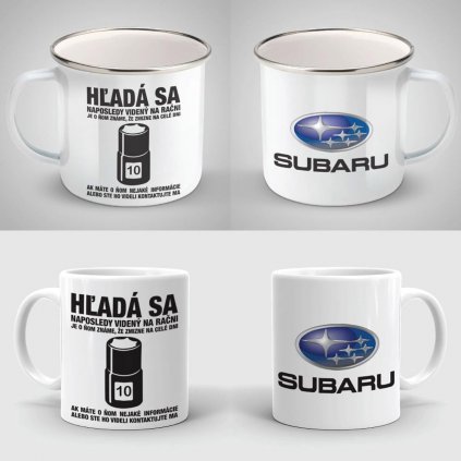 Hrnček Subaru - Hľadá sa orech desina