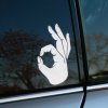 Plotrovaná nálepka s gestom dvoch rúk, ktoré spolu vytvárajú známy symbol „OK“ s jemne provokatívnym nádychom.