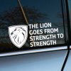 The Lion Goes From Strength To Strength New Logo