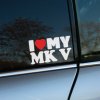 Plotrovaná nálepka „I ♥ MY MKV“ pre piatu generáciu Golf alebo Passat.