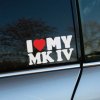 Nálepka s nápisom „I ♥ MY MKIV“ pre štvrtú generáciu Golf alebo Passat.