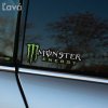 Tlačená nálepka Monster Energy s logom v tvare troch škrabancov, ľavé prevedenie.