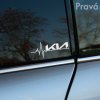 Plotrovaná nálepka s novým logom Kia prepojeným s motívom EKG línie, symbolizujúcim vášeň pre túto značku. Určená na pravú stranu vozidla.