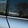 Plotrovaná nálepka s novým logom Renault spojeným s pulzujúcou EKG líniou, ktorá odráža vášeň pre značku a jazdu. Variant pre ľavú stranu.