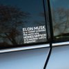 Plotrovaná nálepka s textom ELON MUSK is a rocket scientist the same way HOMER SIMPSON is a nuclear safety inspector.