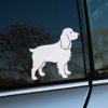 Plotrovaná nálepka na auto s typickým siluetovým motívom kokršpaniela bez sprievodného textu.