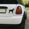 Plotrovaná nálepka na auto s majestátnym obrysom anglického mastifa bez textu, decentný doplnok pre milovníkov plemena.