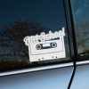Plotrovaná nálepka s kazetou a nápisom „Old School“, retro nálepka na auto pre milovníkov klasiky a nostalgie.