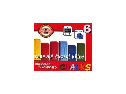 Barevné školní křídy na tabuli 6 ks - Nalepovací tabule