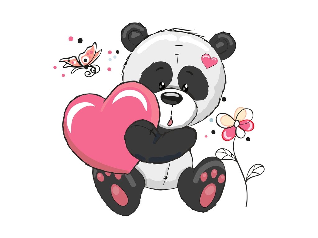 Panda se srdcem