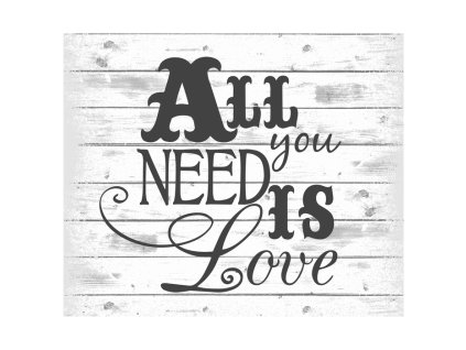 Cedulka All You Need Is Love