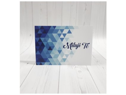 Miluji Tě karta_modrá