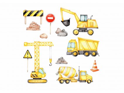 auta na stavbu nálepky