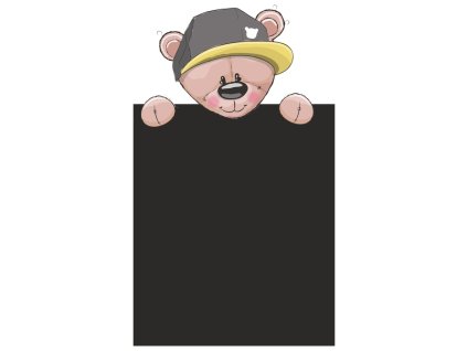 Tabule méďa chlapeček