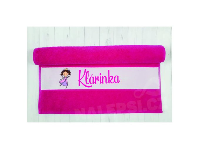 Ručník růžový 50x100 víla