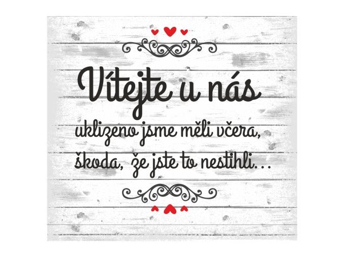 Cedulka vítejte
