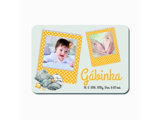 Podložka pod myš_žlutý medvídek