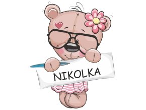 Jmenovka méďa holčička