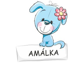 Jmenovka pejsek holčička