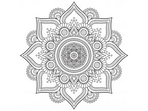 Mandala černobílá