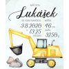cedulka autíčka na stavbu