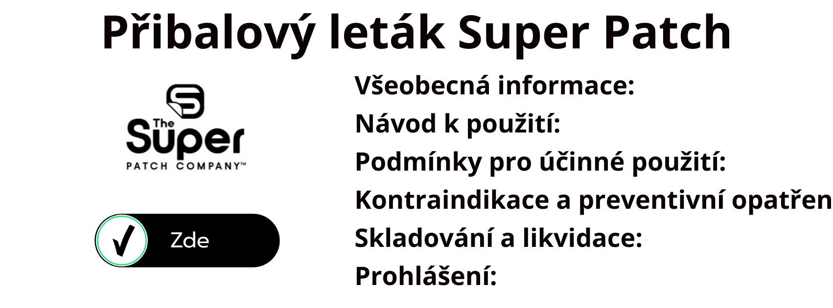 příbalový leták super patch