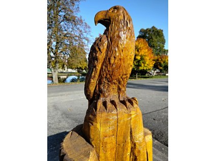 Ručně řezbovaná socha orla