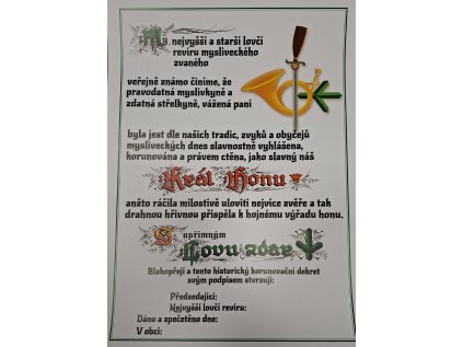 Dekret - Král honu (žena)