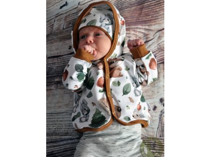 Kabátek kojenecký - zvířátkový