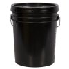 5 gallon pail plastic black blank